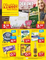 Gazetka promocyjna Netto Marken-Discount - Filial-Angebote - Gazetka - ważna od 13.05 do 13.05.2023 - strona 1 - produkty: angebot, angebote, arla, beere, beeren, bestpreis, bohne, ecco, eis, heidelbeere, heidelbeeren, jacobs, jacobs krönung, kaffee, Käse, käsescheiben, lindt, maggi, maggi fix, milka, milka schokolade, milram, ndk, prosecco, reis, schoko, schokolade, Ti, valdo, ZTE