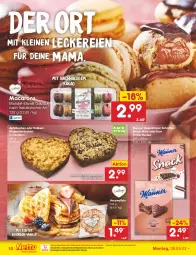 Gazetka promocyjna Netto Marken-Discount - Filial-Angebote - Gazetka - ważna od 13.05 do 13.05.2023 - strona 10 - produkty: angebot, apfel, Apfelkuchen, backofen, bestpreis, bourbon, eis, kakao, kuchen, leine, mac, Macarons, mam, mandel, Manner, ndk, Ofen, reis, rhabarber, rum, schnitten, snack, stube, Ti, Trüffel, vanille, waffeln