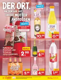 Gazetka promocyjna Netto Marken-Discount - Filial-Angebote - Gazetka - ważna od 13.05 do 13.05.2023 - strona 20 - produkty: aperol, bestpreis, blume, blumen, brut, burger, champagne, dessert, eier, eierlikör, eis, gutschein, katlenburger, kirsch, likör, ndk, Nektar, reis, rwe, saft, schwein, schweppes, Ti, verpoorten, wein