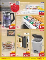 Gazetka promocyjna Netto Marken-Discount - Filial-Angebote - Gazetka - ważna od 13.05 do 13.05.2023 - strona 25 - produkty: Abfalleimer, angebot, bambus, beutel, decke, Deckel, eimer, eis, flammkuchen, Germ, gsw, Kocher, küche, kuchen, kühlschrank, lamm, leimer, müllbeutel, natur, passend für alle, pizza, Schrank, schubladen, Ti, wasser, wasserkocher, ZTE