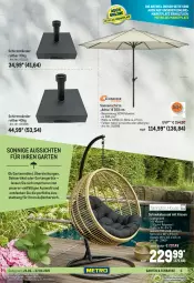 Gazetka promocyjna Metro - Garten und Terrasse - Gazetka - ważna od 07.04 do 07.04.2021 - strona 3 - produkty: decke, eis, elle, Garten, gartenmöbel, kissen, korb, LG, möbel, natur, reis, Ria, Schaukel, schirmständer, sessel, sonnenschirm, teller, Ti