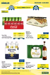 Gazetka promocyjna Metro - Wochen-Angebote Händler - Gazetka - ważna od 13.09 do 13.09.2025 - strona 5 - produkty: bitburger, bitburger pils, burger, chantré, coca-cola, cola, corona, corona extra, eis, flasche, getränk, getränke, Palette, pils, reis, Ti, tiefpreis, wein, weinbrand
