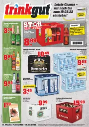 Gazetka promocyjna Trinkgut - Gazetka - ważna od 19.03 do 19.03.2022 - strona 1 - produkty: Alwa, coca-cola, cola, flasche, glasflasche, krombache, krombacher, krombacher pils, mac, mineralwasser, Paula, paulaner, pils, radler, Ti, wasser, ZTE