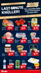 Gazetka promocyjna Famila - Prospekte - Gazetka - ważna od 31.12 do 31.12.2024 - strona 1 - produkty: almighur, almighurt, arla, arla buko, Becher, braten, Buko, creme, din a4, ehrmann, ehrmann almighurt, eis, flasche, frischkäse, Gorbatschow, heineken, Käse, kochschinken, kopierpapier, mac, maggi, nuss, nuss-nougat-creme, nutella, papier, pfanne, pfannen, reis, Schal, Schale, schinken, schwein, schweine, terrine, Ti, tomate, tomaten, wein, weine, wodka, ZTE