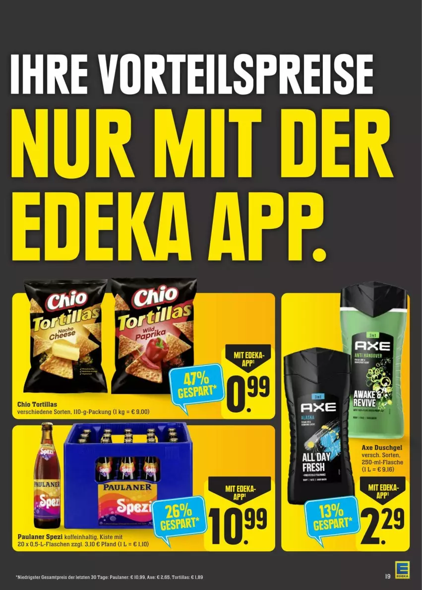 Aktueller Prospekt Edeka - Prospekte - von 27.07 bis 03.08.2024 - strona 25 - produkty: axe, eis, Paula, paulaner, reis, vorteilspreis, ZTE