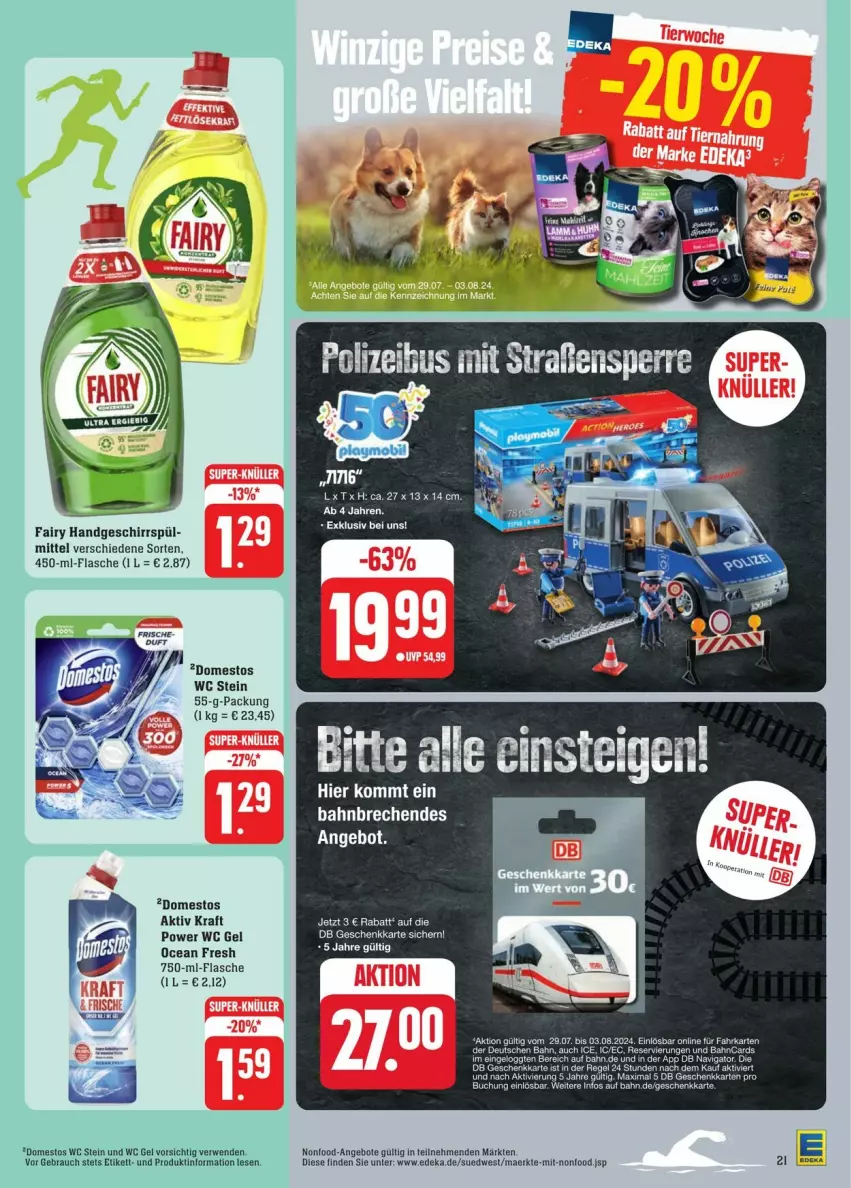 Aktueller Prospekt Edeka - Prospekte - von 27.07 bis 03.08.2024 - strona 27 - produkty: buch, deka, domestos, fairy, flasche, geschirr, kraft, Rauch, Ti