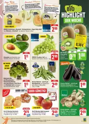 Gazetka promocyjna Edeka - Prospekte - Gazetka - ważna od 03.08 do 03.08.2024 - strona 3 - produkty: aubergine, auberginen, avocado, avocados, ball, beutel, bio, bohne, bohnen, Buschbohnen, coupon, coupons, deka, eis, Elan, frucht, früchte, gin, honig, honigmelone, honigmelonen, kiwi, kräuter, LG, melone, melonen, Nektar, nektarinen, oder kräuter, rabatt-coupon, reis, salat, Schal, Schale, Ti, tisch, trauben, ZTE, zwiebel, zwiebeln