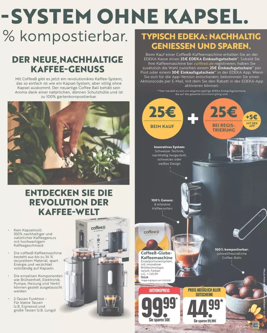 Aktueller Prospekt Edeka - Angebote der Woche - von 08.05 bis 13.05.2023 - strona 3 - produkty: ball, beko, Brühe, decke, deka, Elektro, ente, espresso, Garten, gutschein, gutscheine, kaffee, kaffeegenuss, kaffeemaschine, leine, LG, lungo, mac, nuss, Ria, schutzhülle, Stier, tasse, Ti, ZTE