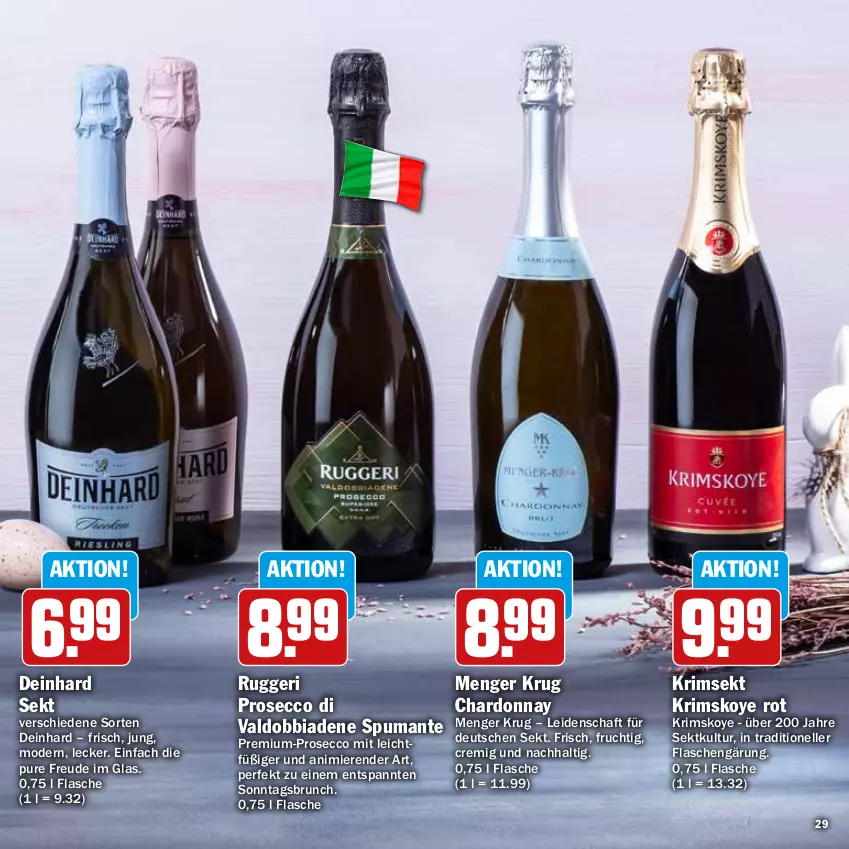 Aktueller Prospekt Hit - Prospekte - von 13.03 bis 08.04.2023 - strona 29 - produkty: chardonnay, ecco, elle, flasche, frucht, Mode, prosecco, puma, sekt, spumante, Ti, valdo