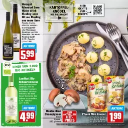 Gazetka promocyjna Hit - Prospekte - Gazetka - ważna od 08.04 do 08.04.2023 - strona 20 - produkty: aktionspreis, auer, beutel, bio, Bio-Wein, braun, champignon, champignons, drink, eis, elle, ente, flasche, fritz, kartoffel, Kartoffelknödel, Knödel, mac, nuss, pfanni, Ragout, rebsortenweine, reis, rezept, riesling, Schal, Schale, Ti, wein, weine