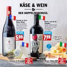 Gazetka promocyjna Hit - Prospekte - Gazetka - ważna od 08.04 do 08.04.2023 - strona 22 - produkty: aktionspreis, Bourgogne, creme, cuvée, eis, elle, flasche, französischer weichkäse, früchte, früchten, Käse, mac, nuss, primitivo, reifen, reis, rel, rotwein, rouge, schnittkäse, Ti, weck, weichkäse, wein