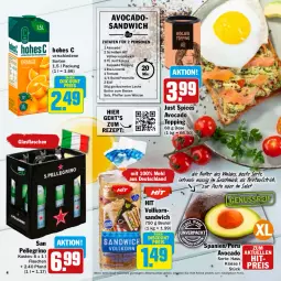 Gazetka promocyjna Hit - Prospekte - Gazetka - ważna od 08.04 do 08.04.2023 - strona 4 - produkty: aktionspreis, auer, aufstrich, avocado, avocados, beutel, bio, braten, brot, brotaufstrich, butter, discount, eier, eis, elle, flasche, glasflasche, Hohes C, korn, lachs, limette, mac, mehl, Mett, nuss, pasta, petersilie, pfeffer, reis, rezept, salat, salz, san pellegrino, sandwich, Ti, tomate