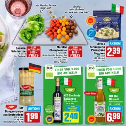 Gazetka promocyjna Hit - Prospekte - Gazetka - ważna od 08.04 do 08.04.2023 - strona 9 - produkty: aceto, aceto balsamico, auer, balsam, balsamico, beutel, bio, cherrytomaten, discount, eis, elle, flasche, fleisch, mac, olive, oliven, olivenöl, parmigiano, parmigiano reggiano, reggiano, reis, Ria, salat, salatherzen, snack, spargel, stangenspargel, Ti, tomate, tomaten