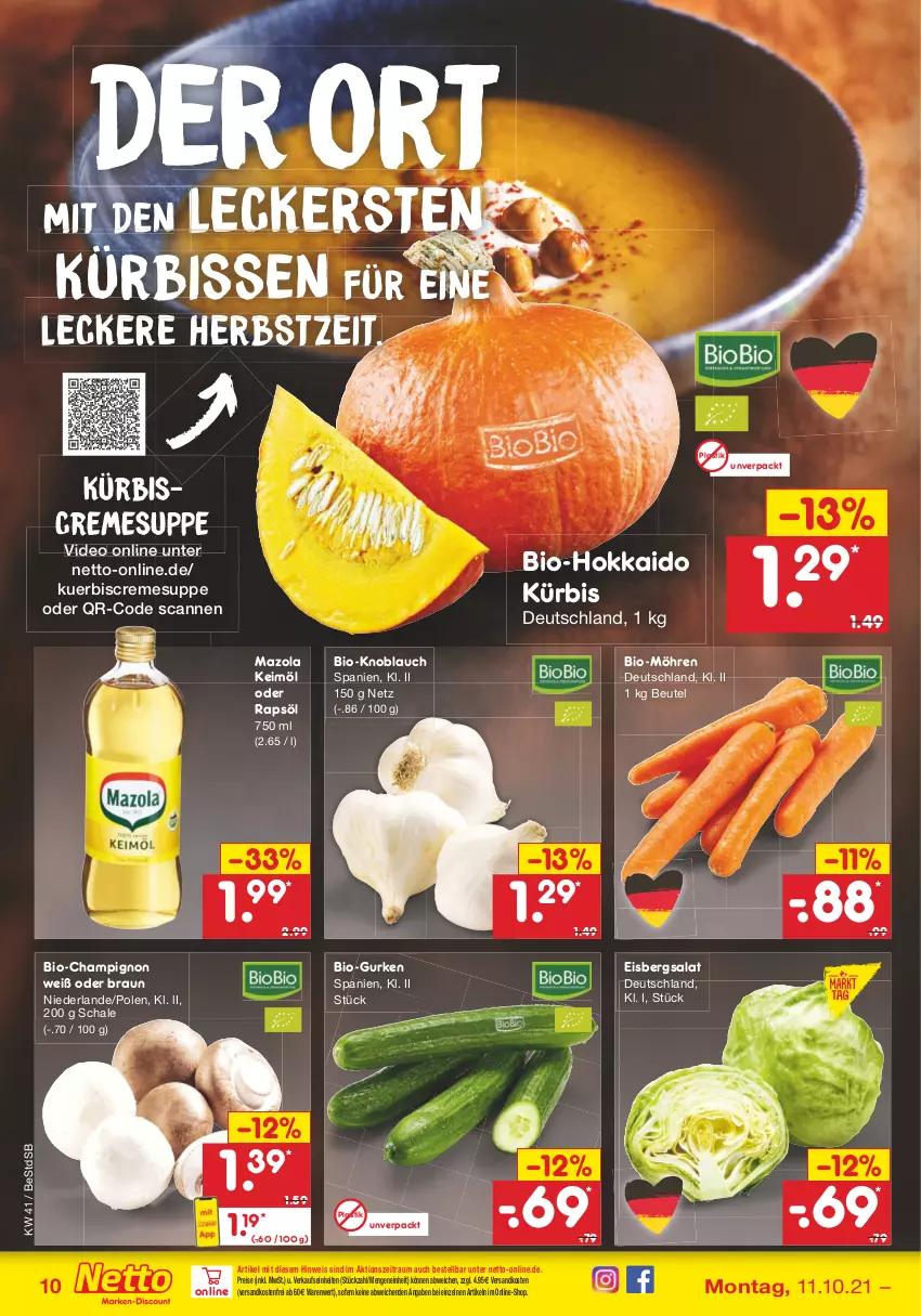 Aktueller Prospekt Netto Marken-Discount - Filial Angebote - von 11.10 bis 16.10.2021 - strona 10