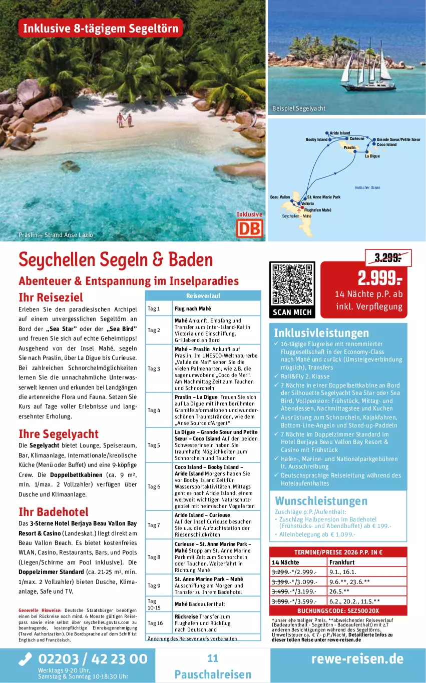 Aktueller Prospekt Rewe Reisen - Reiseprospekt - von 24.09 bis 31.10.2025 - strona 11 - produkty: Bad, bett, buch, deutschsprachige reiseleitung, dusche, eis, elle, ente, grill, inklusivleistungen, Kajak, küche, kuchen, Laufen, Liege, natur, pool, reis, reiseverlauf, rel, Ria, rwe, Schal, schirme, Sport, tee, Ti, uhr, wasser, Wassersport, Weste