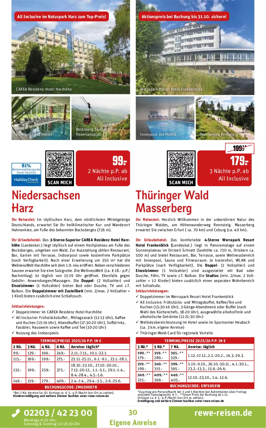 Aktueller Prospekt Rewe Reisen - Reiseprospekt - von 24.09 bis 31.10.2025 - strona 30 - produkty: aktionspreis, alkohol, alkoholische getränke, axe, Bad, bett, bier, buch, Couch, drink, drinks, dusche, eis, ente, Garten, getränk, getränke, Heu, HP, inklusivleistungen, innenpool, kaffee, Kinder, küche, Küchen, kuchen, kurtaxe, LG, natur, pool, rama, reis, ring, rwe, sac, salz, schlafsofa, snack, Sofa, Sport, tee, Ti, tisch, top-preis, uhr, wein, wellnessbereich