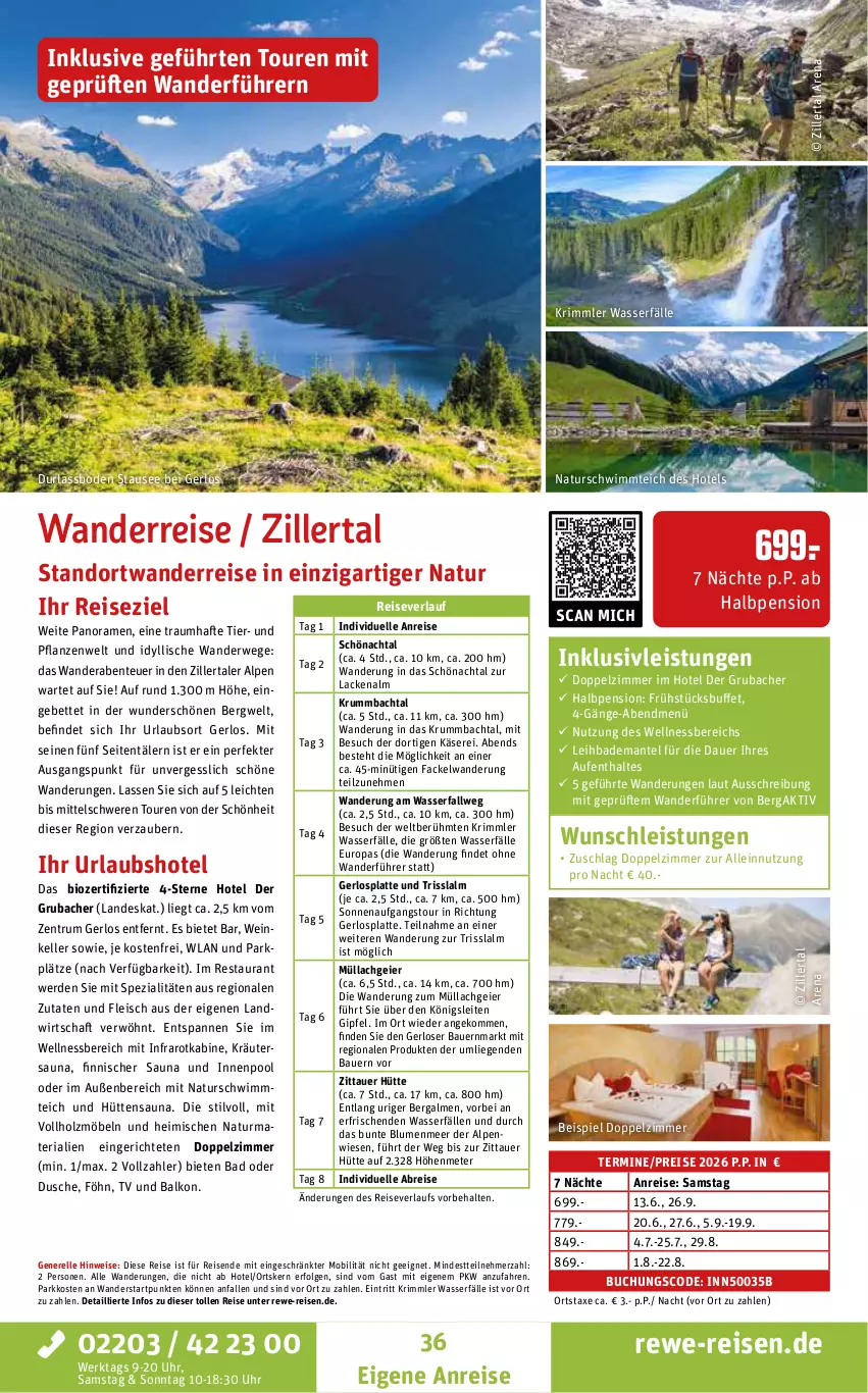 Aktueller Prospekt Rewe Reisen - Reiseprospekt - von 24.09 bis 31.10.2025 - strona 36 - produkty: auer, axe, Bad, Bademantel, Bau, Bauer, bett, bio, blume, blumen, Brei, buch, dusche, eier, eis, elle, ente, erde, fleisch, Holz, individuelle abreise, inklusivleistungen, innenpool, Käse, kräuter, lack, Lacke, latte, LG, Liege, Mantel, möbel, natur, pflanze, pflanzen, pool, reis, reiseverlauf, rel, Ria, rum, rwe, Spezi, Ti, uhr, wasser, wein, wellnessbereich