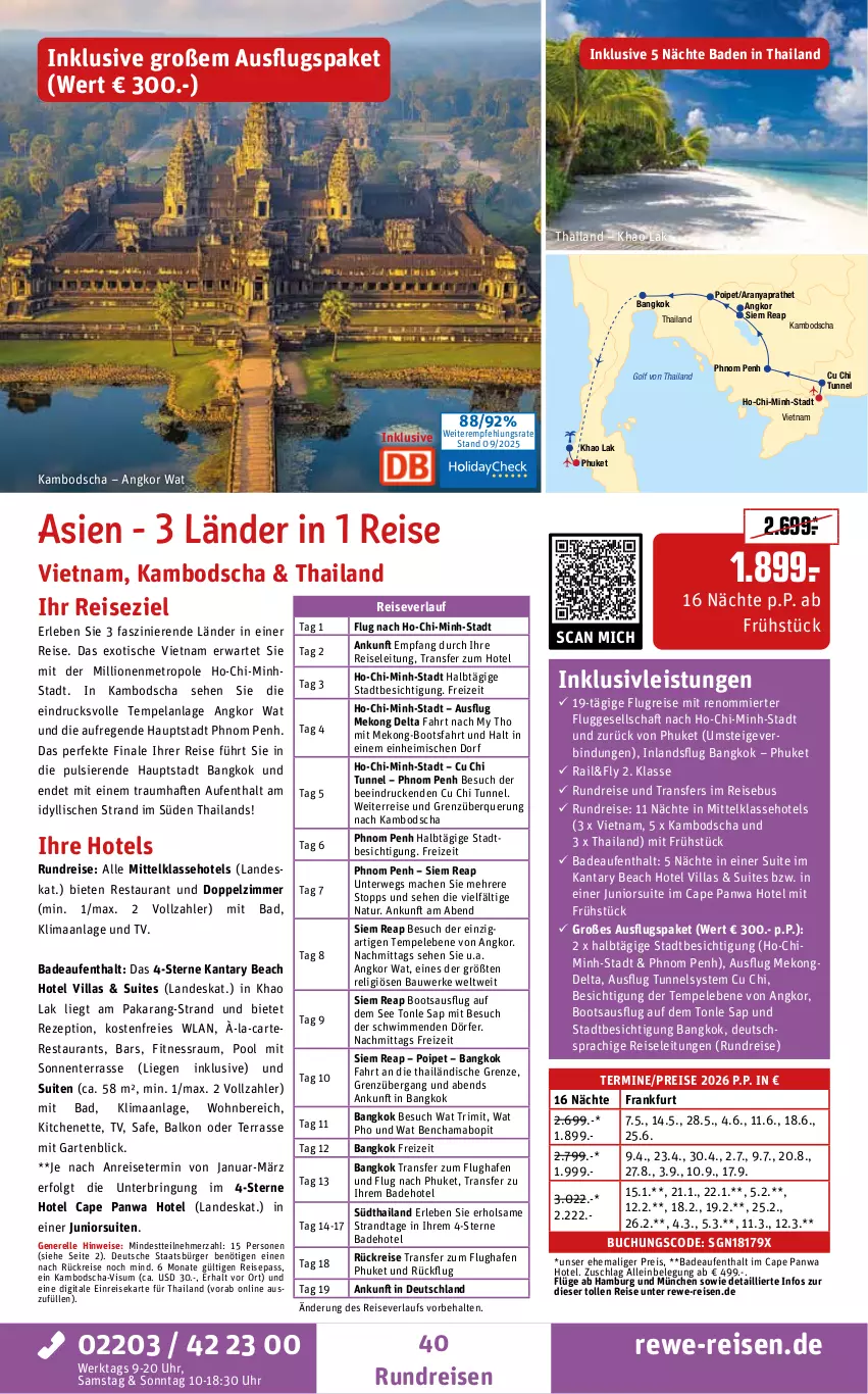 Aktueller Prospekt Rewe Reisen - Reiseprospekt - von 24.09 bis 31.10.2025 - strona 40 - produkty: Bad, Bau, buch, Cap, deutschsprachige reiseleitung, eis, Elan, elle, ente, Garten, hama, inklusivleistungen, LG, Liege, lion, mab, mac, Metro, natur, pool, reis, reiseverlauf, rel, rezept, ring, rwe, Ti, tisch, uhr