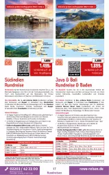 Gazetka promocyjna Rewe Reisen - Reiseprospekt - Gazetka - ważna od 31.10 do 31.10.2025 - strona 17 - produkty: Bad, buch, deutschsprachige reiseleitung, dusche, eis, Eisenbahn, Elektro, elle, Esszimmer, Garten, gewürz, inklusivleistungen, küche, Metro, pool, reis, rel, Ti, uhr, usb, Yo