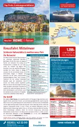Gazetka promocyjna Rewe Reisen - Reiseprospekt - Gazetka - ważna od 31.10 do 31.10.2025 - strona 21 - produkty: alkohol, aqua, Bad, balkonkabine, bier, Brei, buch, chia, drink, drinks, eis, elle, ente, erde, getränk, getränke, gin, inklusivleistungen, kreuzfahrten, mars, Mode, paella, pool, reis, reiseverlauf, rel, Ria, Sport, Ti, uhr, vita, wasser, weck, wein, Whirlpool