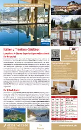 Gazetka promocyjna Rewe Reisen - Reiseprospekt - Gazetka - ważna od 31.10 do 31.10.2025 - strona 39 - produkty: axe, Bad, bio, buch, corona, dusche, eis, Elan, elle, gutschein, inklusivleistungen, innenpool, küche, mab, mac, Mode, Mountainbike, natur, pool, rama, reis, rosen, snack, Ti, uhr, wein, weine, wellnessbereich, Whirlpool, ZTE