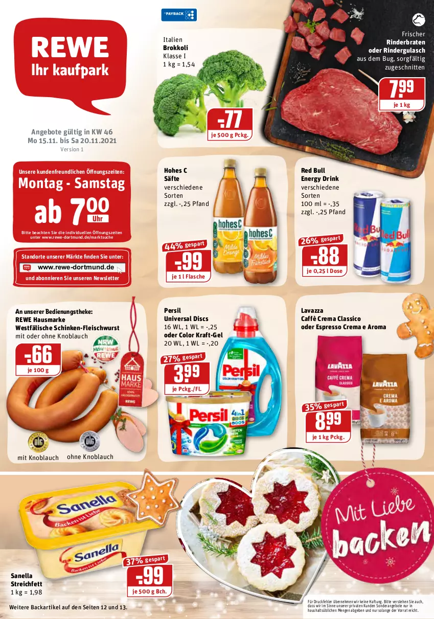 Aktueller Prospekt Rewe - REWE Ihr Kaufpark - von 15.11 bis 20.11.2021 - strona 1