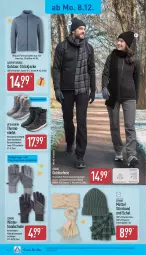 Gazetka promocyjna Aldi Nord - Von Montag - Gazetka - ważna od 13.12 do 13.12.2025 - strona 14 - produkty: bio, decksohle, eis, Finish, gin, handschuhe, hose, Jacke, Mütze, obermaterial synthetik, Ria, Schal, schuhe, Strickjacke, Ti, touchscreen, up2fashion, wasser, ZTE