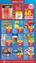 Gazetka promocyjna Aldi Nord - Von Montag - Gazetka - ważna od 13.12 do 13.12.2025 - strona 30 - produkty: aioli, almare, aufstrich, babybel, ball, Bau, Becher, brot, brotaufstrich, creme, eis, gin, gouda, joghur, joghurt, joghurt mit der ecke, Käse, kirsch, knoblauch, Knoblauchcreme, kräuter, marinade, milch, milchreis, Müller, olive, oliven, reis, Rotbarsch, salz, schinken, schoko, schoko balls, schwarzwälder schinken, Tannenbaum, Ti, ZTE
