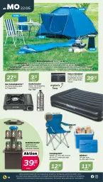 Gazetka promocyjna Netto - Woche 21 - Gazetka - ważna od 27.05 do 27.05.2023 - strona 16 - produkty: auer, Bau, bett, campingstuhl, Campingtisch, flasche, Gästebett, hocker, kissen, Kocher, koffer, kraft, kühlbox, kühlschrank, Ria, sac, schlafsack, Schrank, stuhl, Ti, tisch, Zelt, ZTE