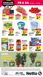 Gazetka promocyjna Netto - Woche 21 - Gazetka - ważna od 27.05 do 27.05.2023 - strona 28 - produkty: alle artikel ohne dekoration, angebot, Ben’s Original, Berger, blume, blumen, braten, butter, buttermilch, cherrytomaten, dekoration, dip, dipladenia, dreistern, eis, elle, frischkäse, gin, irische butter, kalbsschnitzel, Käse, kerrygold, knoppers, Königsberger Klopse, milch, miree, reis, reiss, riegel, Rostocker, sauce, schnitzel, schwein, schweine, schweinenacken, Ti, tomate, tomaten, topf, wein, weine