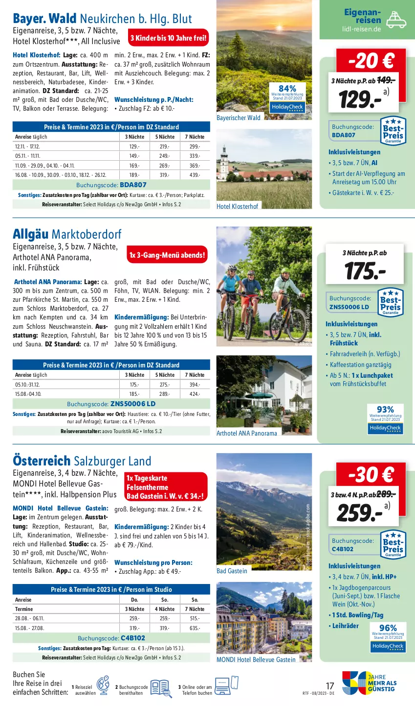 Aktueller Prospekt Lidl - Traumziele weltweit - von 12.08 bis 15.09.2023 - strona 17 - produkty: alexa, aust, axe, Bad, Bau, buch, burger, Couch, dusche, eis, elle, ente, Fahrrad, flasche, HP, inklusivleistungen, kaffee, Kinder, küche, Küchen, Küchenzeile, kurtaxe, LG, mab, natur, rama, reis, reiseveranstalter, rezept, rum, salz, Stier, stuhl, telefon, Ti, Tiere, uhr, usb, wein