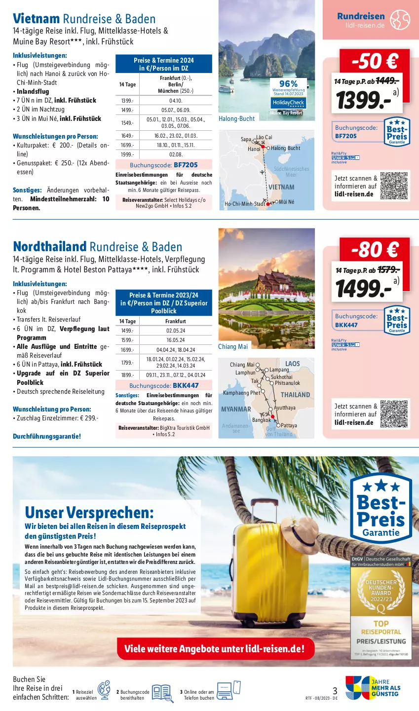 Aktueller Prospekt Lidl - Traumziele weltweit - von 12.08 bis 15.09.2023 - strona 3 - produkty: angebot, angebote, Bad, bestpreis, buch, chia, eis, erde, gin, inklusivleistungen, nuss, pool, reis, reiseveranstalter, reiseverlauf, telefon, Ti, tisch