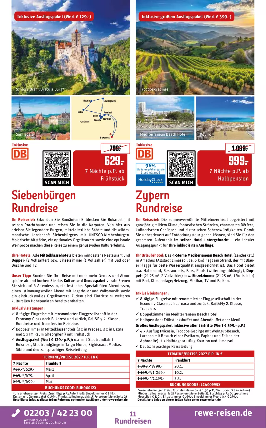 Aktueller Prospekt Rewe Reisen - Reiseprospekt - von 31.07 bis 28.08.2026 - strona 11 - produkty: asti, auer, Bad, Bau, buch, decke, deutschsprachige reiseleitung, dusche, eis, elle, fanta, harman, inklusivleistungen, mac, nuss, pool, pril, reis, rel, rum, Spezi, Ti, tisch, uhr, wasser, wein, Wild
