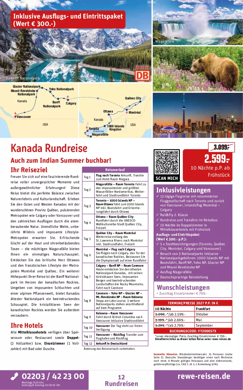 Aktueller Prospekt Rewe Reisen - Reiseprospekt - von 31.07 bis 28.08.2026 - strona 12 - produkty: Bad, buch, Columbia, decke, deutschsprachige reiseleitung, dusche, eis, Elektro, elle, ente, erde, Heu, inklusivleistungen, Kingston, LG, Liege, Metro, natur, pflanze, pflanzen, reis, reiseverlauf, rel, SANTE, Ti, tisch, uhr, wasser, Weste, Wild, Yo