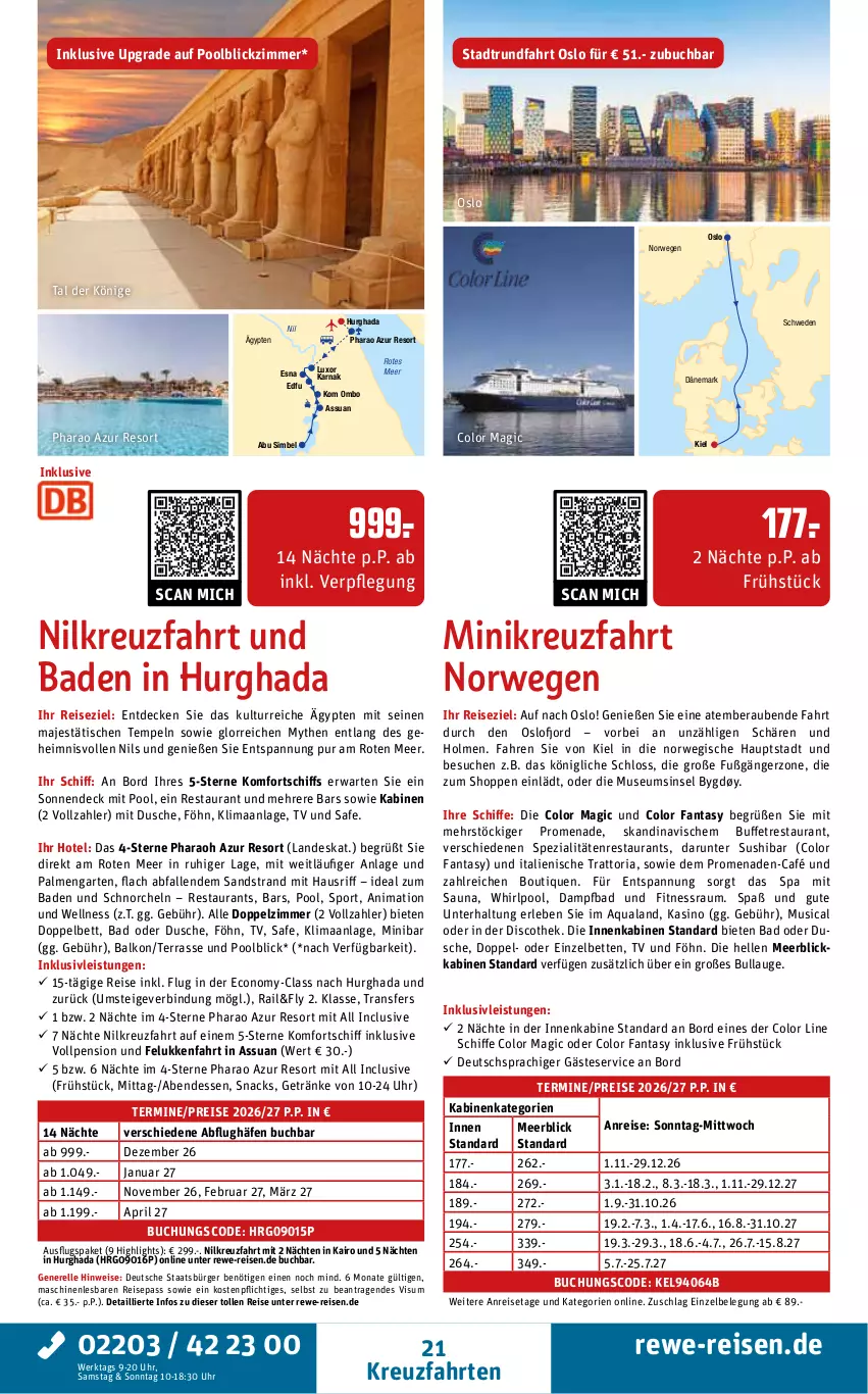 Aktueller Prospekt Rewe Reisen - Reiseprospekt - von 31.07 bis 28.08.2026 - strona 21 - produkty: aqua, Bad, bett, Betten, buch, decke, dusche, eis, elle, fanta, Garten, getränk, getränke, inklusivleistungen, kreuzfahrten, meerblickkabine, Nordsee, pool, pril, reis, rel, Ria, rwe, sim, snack, snacks, Spezi, Sport, Sushi, Ti, tisch, uhr, Whirlpool