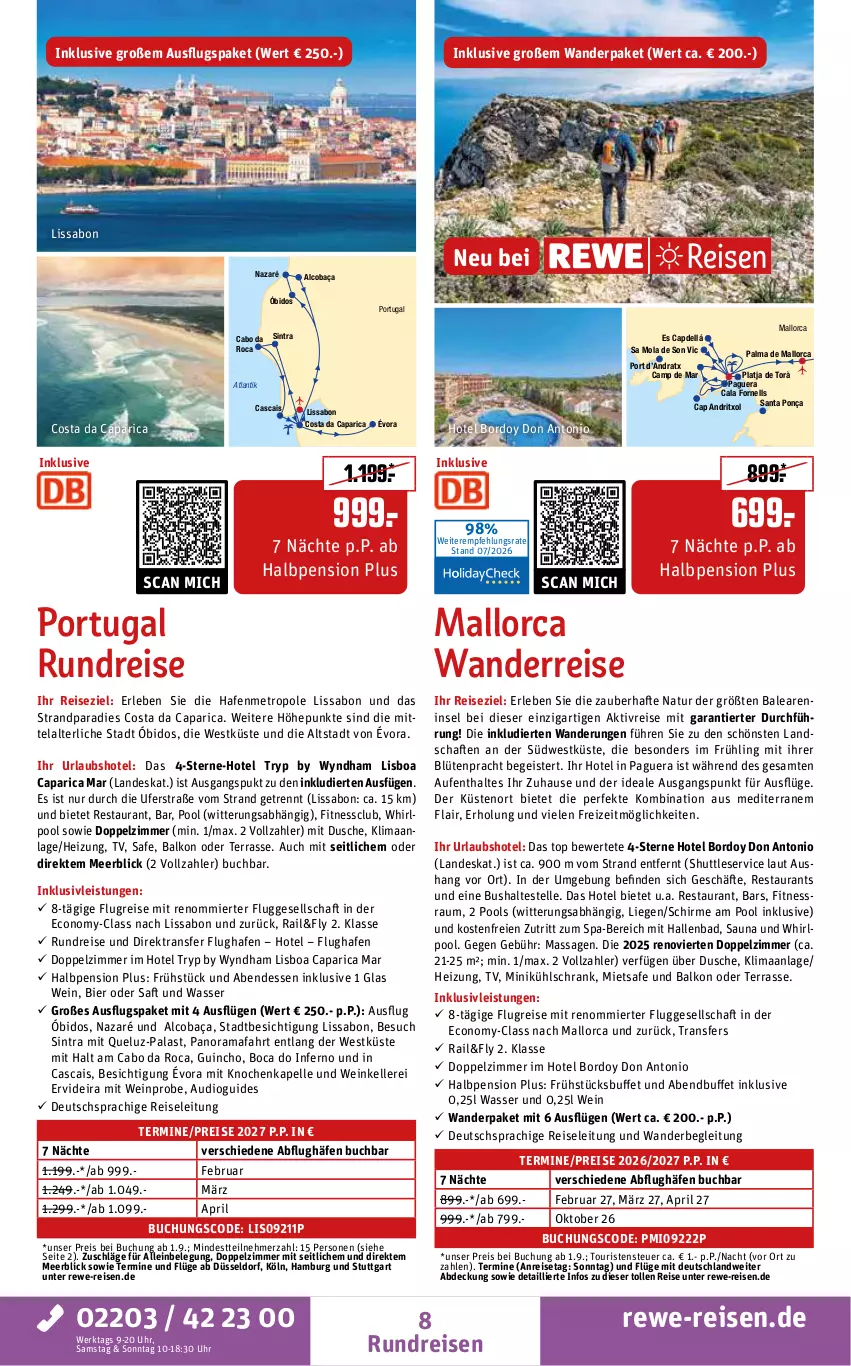 Aktueller Prospekt Rewe Reisen - Reiseprospekt - von 31.07 bis 28.08.2026 - strona 8 - produkty: Bad, bier, Blüte, buch, Cap, dell, deutschsprachige reiseleitung, dusche, eis, elle, inklusivleistungen, kühlschrank, Liege, Metro, natur, pool, pril, rama, reis, saft, schirme, Schrank, südwest, Ti, uhr, wasser, wein, Whirlpool