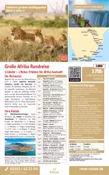 Gazetka promocyjna Rewe Reisen - Reiseprospekt - Gazetka - ważna od 28.08 do 28.08.2026 - strona 13 - produkty: amaro, ambia, asti, Bad, bosch, buch, deutschsprachige reiseleitung, dusche, eis, Elefant, elle, Garten, inklusivleistungen, krüger, likör, mandel, Metro, rama, reis, reiseverlauf, rel, Ria, rwe, SANTE, sim, simba, Ti, Tiere, uhr, underberg, wasser, wein, Wild, Yo