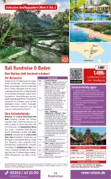 Gazetka promocyjna Rewe Reisen - Reiseprospekt - Gazetka - ważna od 28.08 do 28.08.2026 - strona 15 - produkty: Bad, buch, decke, deo, deutschsprachige reiseleitung, dusche, eis, Elefant, elle, ente, Garten, Heu, inklusivleistungen, kaffee, Liege, mab, Mythos, natur, pool, pril, rama, Reinigung, reis, reiseverlauf, rel, ring, rum, schirme, tee, Ti, uhr