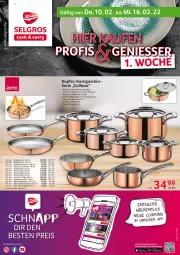 Gazetka promocyjna Selgros - Vorschau:
            Nonfood - Gazetka - ważna od 16.02 do 16.02.2022 - strona 1 - produkty: braten, Bratentopf, bratpfanne, coupon, coupons, decke, edelstahl, eis, fleisch, Fleischtopf, geschirr, pfanne, reis, Ria, rwe, stielkasserolle, Ti, topf