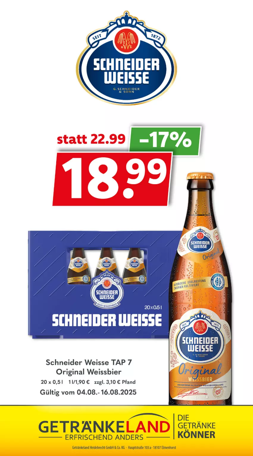 Aktueller Prospekt Getraenkeland - von 03.08 bis 15.08.2025 - strona 13 - produkty: bier, eis, Elan, getränk, getränke, gin, Ti, weissbier