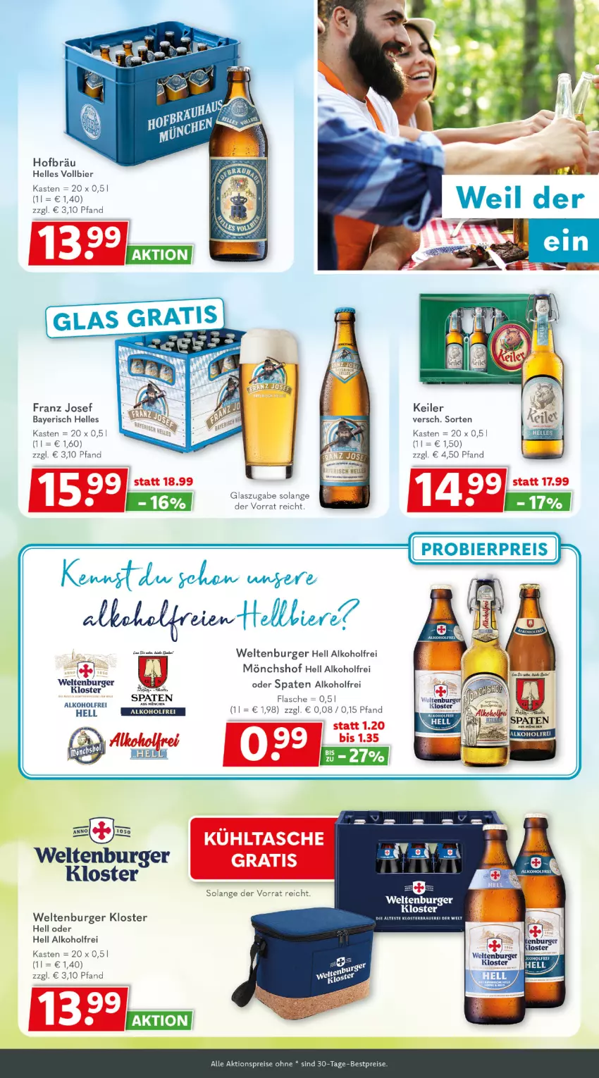 Aktueller Prospekt Getraenkeland - von 03.08 bis 15.08.2025 - strona 4 - produkty: aktionspreis, alkohol, auer, bestpreis, bestpreise, bier, burger, eis, elle, flasche, mönchshof, reis, Spaten, Ti