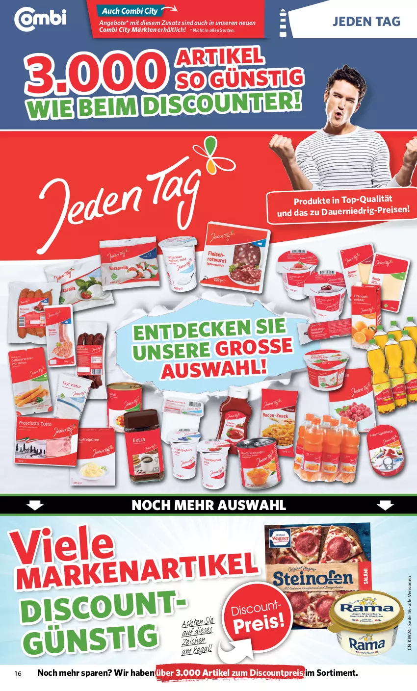 Aktueller Prospekt Combi - Prospekte - von 13.06 bis 18.06.2022 - strona 16 - produkty: angebot, angebote, auer, decke, discount, eis, regal, reis, Ti