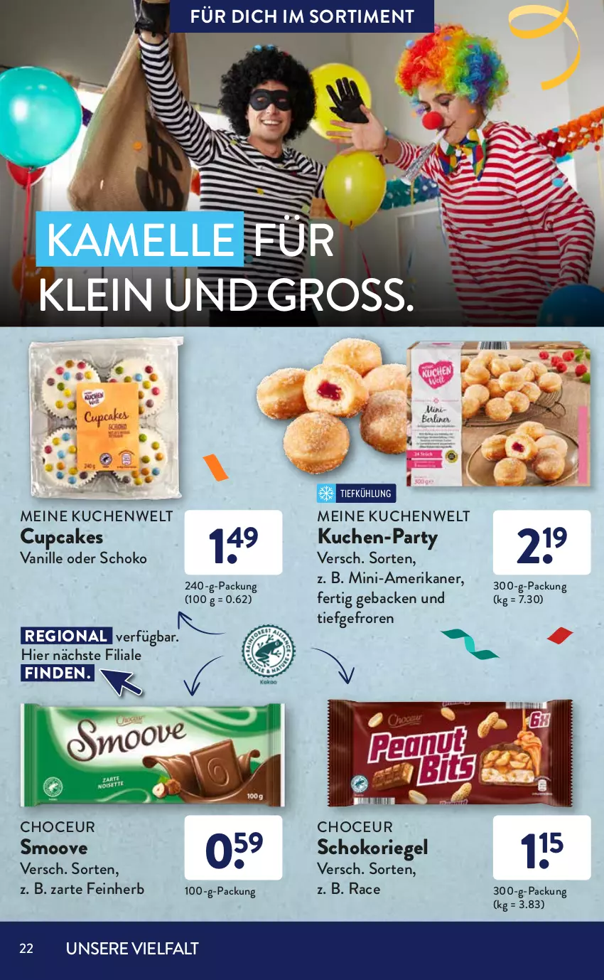 Aktueller Prospekt AldiSud - ALDI Sortiment - von 01.02 bis 28.02.2022 - strona 22 - produkty: alle artikel ohne dekoration, berliner, biscotto, brause, coconut, dekoration, elle, geback, gin, himbeer, kakao, kuchen, perlen, riegel, schoko, schokoriegel, storck, Ti, vanille, ZTE