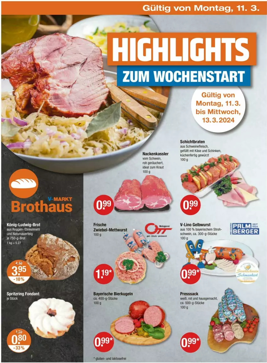 Aktueller Prospekt Vmarkt - Prospekte - von 07.03 bis 13.03.2024 - strona 18 - produkty: auer, braten, brot, dinkelmehl, eis, fleisch, gewürz, Käse, küche, Küchen, mac, mehl, natur, presssack, ring, sac, schinken, schwein, schweine, schweinefleisch, Ti, wein, weine, wurst