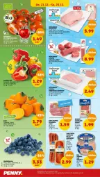 Gazetka promocyjna Penny - Prospekte - Gazetka - ważna od 23.12 do 23.12.2023 - strona 30 - produkty: beere, beeren, bio, eis, elle, ente, filet, fleisch, heidelbeere, heidelbeeren, Kaki, Käse, leberkäs, leberkäse, natur, paprika, prosciutto, regal, reinert, reis, rispentomaten, salami, Schal, Schale, schwein, schweine, schweine-filet, Spezi, Ti, tomate, tomaten, wein, weine, wurst, ZTE