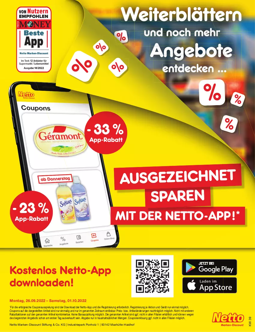 Aktueller Prospekt Netto Marken-Discount - Filial-Angebote - von 26.09 bis 01.10.2022 - strona 41 - produkty: angebot, angebote, coupon, coupons, decke, discount, eis, Holz, LG, marken-discount, reis, Ti, ZTE