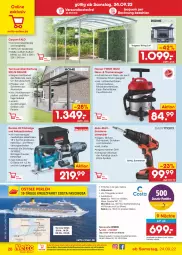 Gazetka promocyjna Netto Marken-Discount - Filial-Angebote - Gazetka - ważna od 01.10 do 01.10.2022 - strona 28 - produkty: akku, akkuschrauber, Bau, bett, Betten, buch, Carport, cin, dusche, eis, elle, fenster, Hohlkammerplatte, hoover, HP, koffer, kreuzfahrten, ladegerät, latte, LG, ndk, perlen, reis, reiseveranstalter, Ria, säge, schrauben, stichsäge, Terrassenüberdachung, Ti, Trockensauger, uhr, uv-schutz, versandkostenfrei