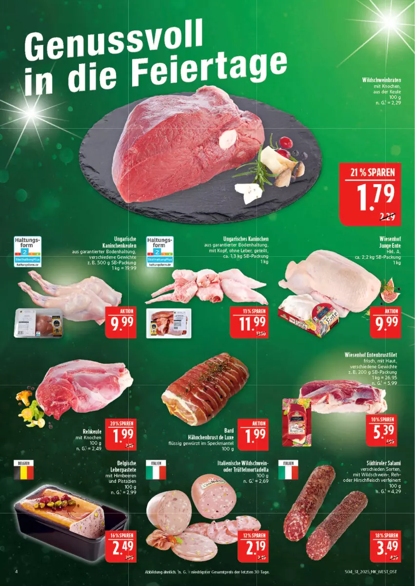 Aktueller Prospekt Marktkauf - Prospekt - von 14.12 bis 20.12.2025 - strona 4 - produkty: beere, beeren, eier, eis, fleisch, gewürz, hähnchenbrust, himbeer, himbeere, himbeeren, Kaninchenkeule, Mantel, pistazien, reis, schwein, Speck, Ti, Tiere, wein, Wild, Wildschwein, ZTE