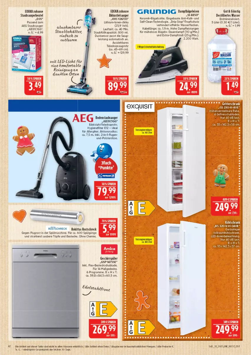 Aktueller Prospekt Marktkauf - Prospekt - von 14.12 bis 20.12.2025 - strona 42 - produkty: aeg, akku, auer, auto, Bau, besteck, bestecke, bodenstaubsauger, bügel, decke, deka, edelstahl, eis, geschirr, geschirrspüler, grundig, Heu, hygienefilter, led-licht, LG, Lithium-Lonen-Akku, Reinigung, reis, rostschreck, Schal, staubsauger, Stielsauger, Teleskop, Ti, tisch, wasser, ZTE