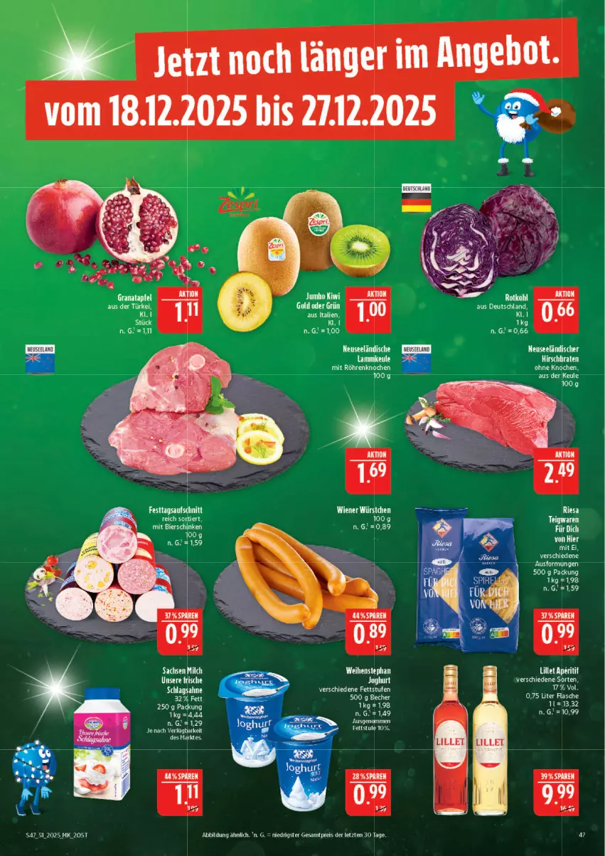Aktueller Prospekt Marktkauf - Prospekt - von 14.12 bis 20.12.2025 - strona 47 - produkty: aperitif, Becher, bier, bierschinken, eis, Elan, elle, lillet, reis, sahne, schinken, schlagsahne, tee, Ti, ZTE